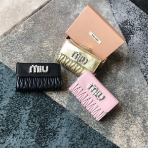 miumiu official website new pearl logo wallet 5ML225