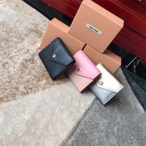 miumiu New Goat Leather Trifold Wallet 5MH014