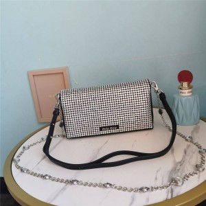 miumiu official website imitation crystal chain bag messenger bag 5BH164