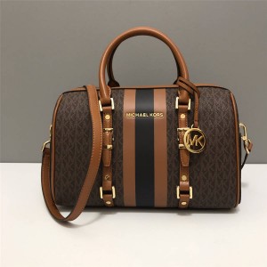 Michael Kors mk bedford medium striped colorblock Boston bag