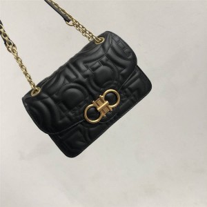 Ferragamo new large GANCINI quilted flap bag 21H168