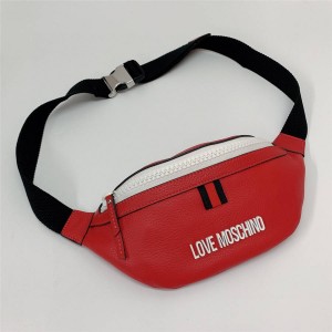 Moschino new leather love cowhide belt bag chest bag