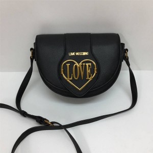 Moschino official website love pebbled leather crossbody bag