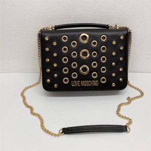 Moschino new corn love lychee pattern leather chain bag