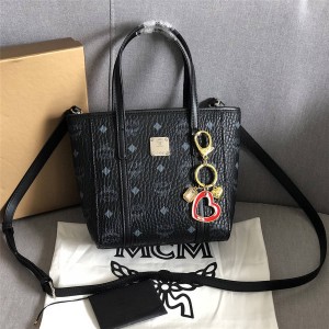 mcm love pendant MINI zipper Toni Visetos shopping bag