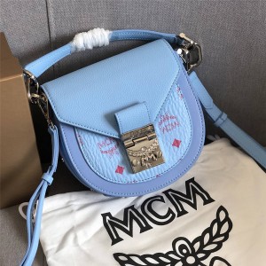 mcm official website Patricia Visetos color block shoulder bag