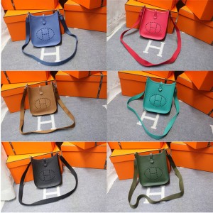 Hermes official website Epsom leather mini Evelyne crossbody bag