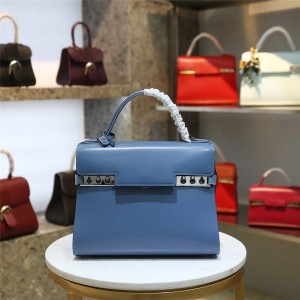 Delvaux New Color Box Calf Leather Temppete Handbag