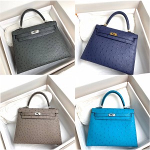 Hermès official website South Africa KK ostrich leather Kelly 25 handbag