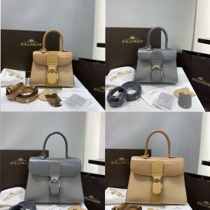 Delvaux new three-color box leather horseshoe buckle Brillant handbag