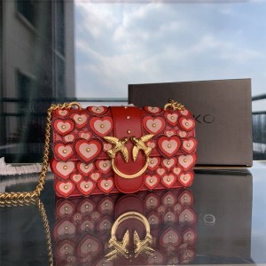 pinko new FULL LOVE heart-shaped decorative mini LOVE handbag
