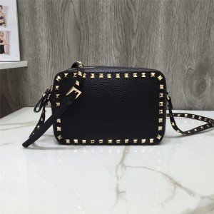 VALENTINO ROCKSTUD grained cowhide camera bag