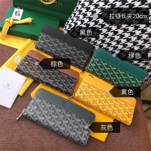 Goyard official website logo unisex long zipper wallet