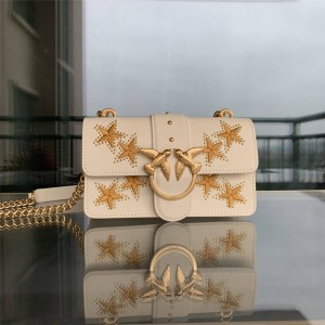 pinko new embroidered five-pointed star small bird swallow bag