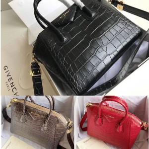 Givenchy official website crocodile pattern small Antigona tote bag handbag