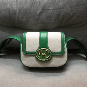 Michael Kors mk official website canvas and leather saddle bag messenger bag