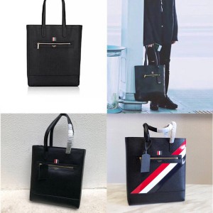 THOM BROWNE TB men's bag leather briefcase tote bag