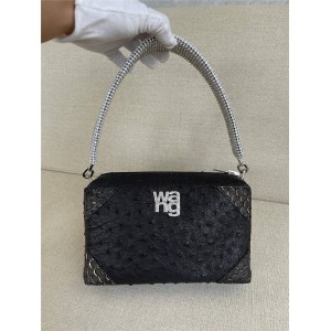 Alexander Wang ostrich leather diamond handle handbag