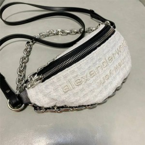 Alexander Wang woolen chain belt bag chest bag