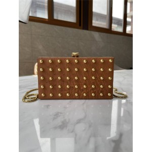 Alexander Wang x Bvlgari round beads ostrich leather box bag