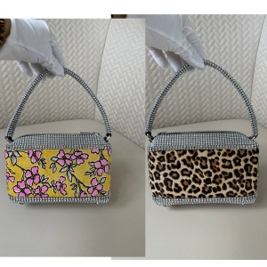 Alexander Wang leopard flower heiress rhinestone handbag pillow bag