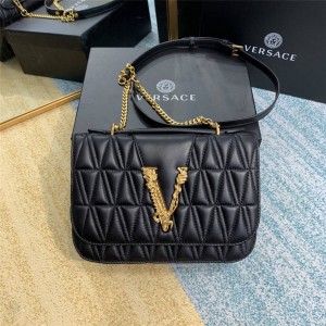 Versace handbags new sheepskin VIRTUS quilted shoulder bag