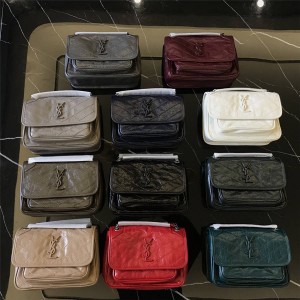 YSL Saint Laurent NIKI mini fold vintage leather handbag bag 5330370
