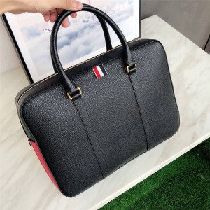 THOM BROWNE men's bag new ball pattern leather portable briefcase