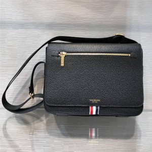 THOM BROWNE men's bag grain cowhide diagonal shoulder messenger bag