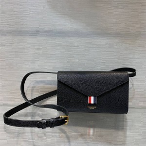 THOM BROWNE men's bag grain leather envelope bag crossbody bag