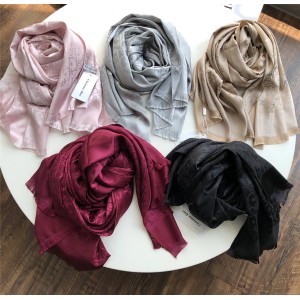 Dior scarf new reversible LOGO printed silk cashmere shawl