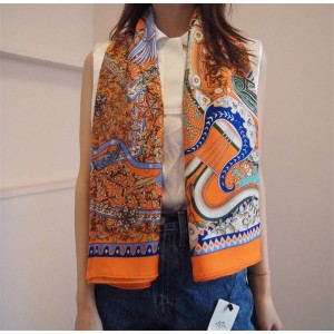 Hermes new silk scarf print silk silk 140 cm shawl