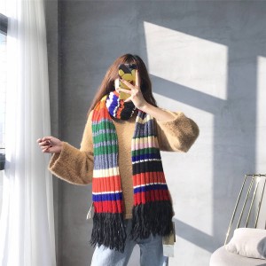 Burberry new rainbow stitching cashmere scarf 40800371