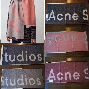 acne studio women's new Toronto logo logo jacquard scarf