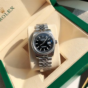 Rolex mechanical men's watch date series 116244-0043 with diamonds