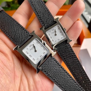 Hermes New Leather Strap Quartz Heure H Watch W036704