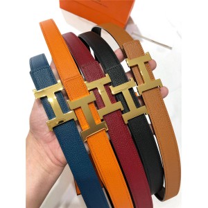 Hermes Mini Constance belt buckle double-sided leather belt 24 mm