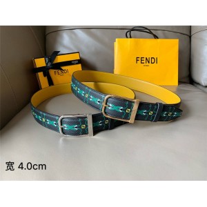 fendi official website new leather printed pin buckle 40MM belt