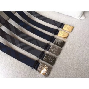 Burberry men's double-sided dual-use warhorse badge London check belt