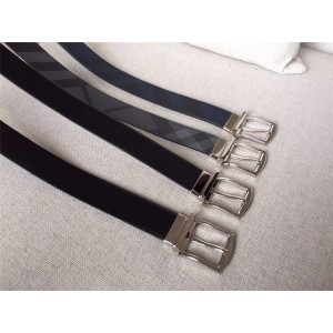 Burberry men's fashion classic new check leather 35mm belt
