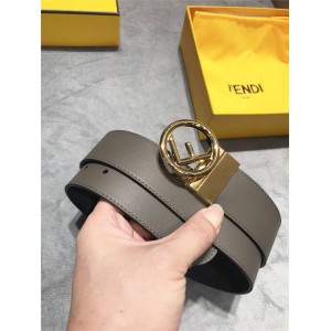 FENDI New Leather Round F Logo Buckle 40mm Belt