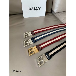 bally official website new men's B OBLIQUE 35MM striped belt