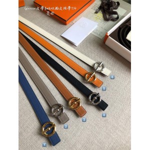 Hermes official website Glenan belt buckle & double-sided leather belt 24 mm