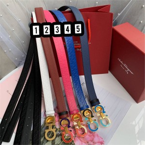 Ferragamo women's new leather color matching 2.5CM fashion belt