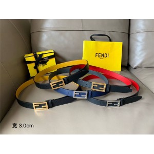 FENDI Men's Color Block Baguette Buckle Belt 7C0420