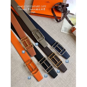 Hermes Men's Cape Town Belt Buckle & Reversible Leather Belt 38mm