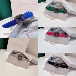 MB Manolo Blahnik official website silk satin women's thin belt