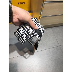 FENDI men's double FF cowhide leather fashion 4.0CM belt