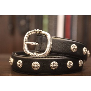 Chrome hearts CH official website pin buckle cross round nail belt