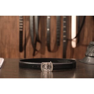 Chrome hearts CH sterling silver flat letter belt
